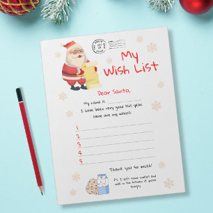 Mijn verlanglijst - Klassieke Kerstman Notitieblok