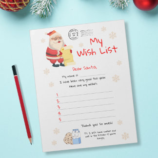 Mijn verlanglijst - Klassieke Kerstman Notitieblok