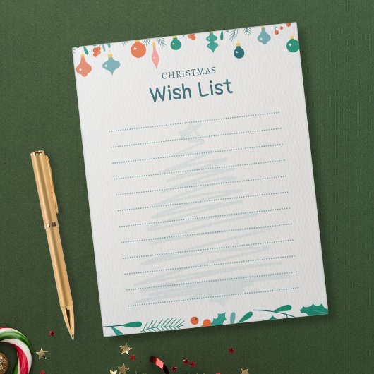 Mijn verlanglijst - Modern Kerstfeest Notitieblok