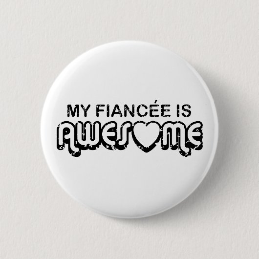 Mijn verloofde is Geweldige Ronde Button 5,7 Cm (Voorkant)