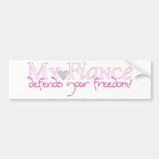 mijn verloofde verdedigt je FREEDOM-bumpersticker Bumpersticker