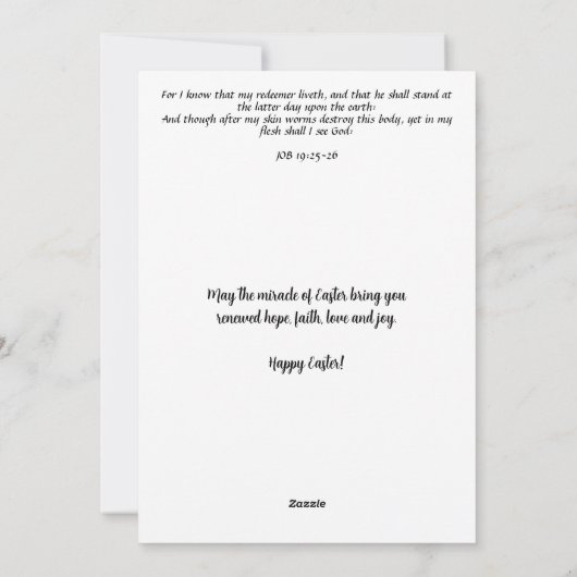 Mijn verlosser Liveth Woodland Forest Christelijk Feestdagenkaart (Achterkant)