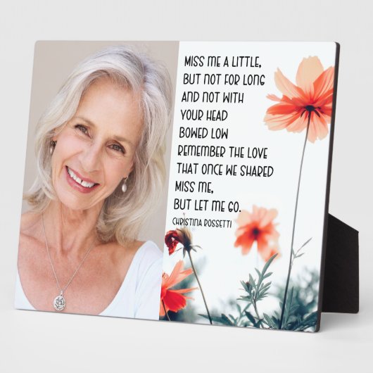 Mijn Vermiste Maar Laat Me Gaan Foto Citaat Herden Fotoplaat (Zijkant)