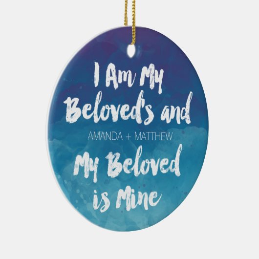 Mijn vermoeden is dat mijn blauwe Waterverf is gep Keramisch Ornament (Rechts)