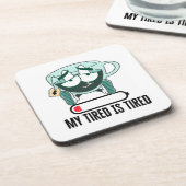 Mijn vermoeide is moe.w bier onderzetter (Linkerzijde)