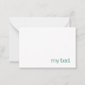 Mijn verontschuldiging Kaart Notitiekaartje (Voorkant)