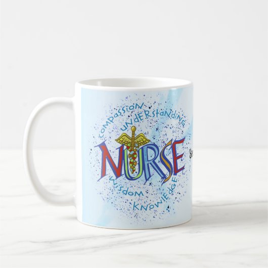 Mijn verpleegster motto koffiemok (Links)