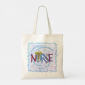 Mijn verpleegsters motto tote bag (Achterkant)