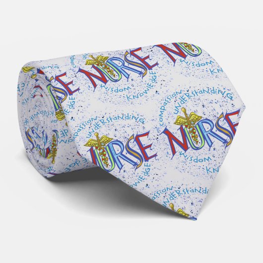 Mijn verpleegstersmotto stropdas (Opgerold)