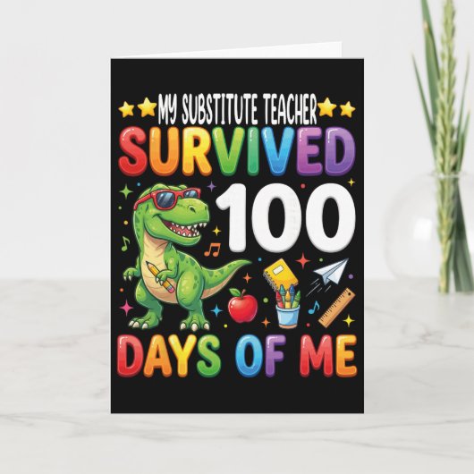 Mijn vervangende docent overleefde 100 dagen met m kaart (Voorkant)