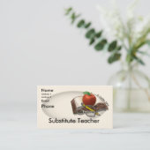 Mijn vervangende leraar Visitekaartje (Staand voorkant)