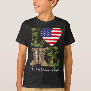 Mijn Veteraan Papa Trots Militair Opa Usa Proud T-shirt