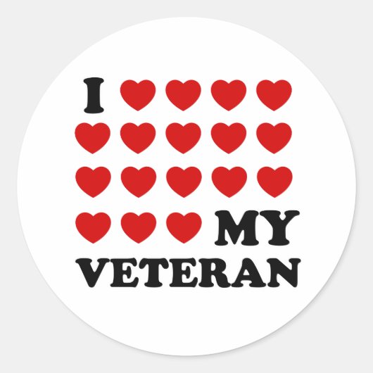 Mijn Veteraan Ronde Sticker (Voorkant)