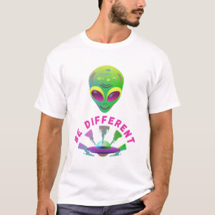 Mijn Vibe Is Anders – Alien- en Ruimteschipontwerp T-shirt