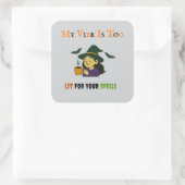 Mijn vibe is te verlicht - Halloween Sticker (Tas)