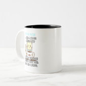 Mijn vier maten tweekleurige koffiemok (Voorkant links)