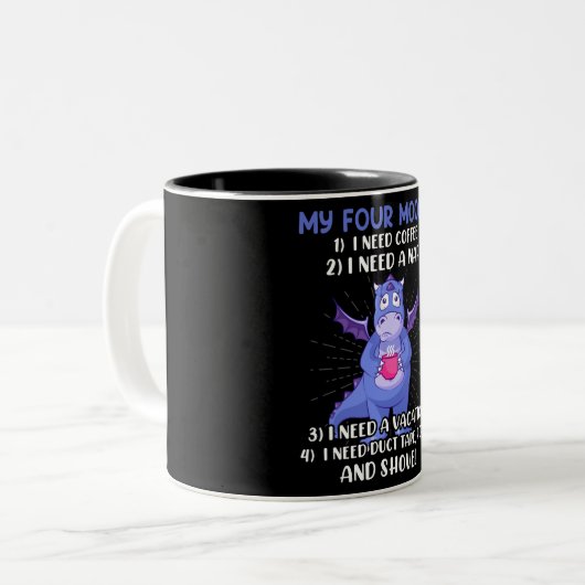 Mijn vier Moods/Coffee Tweekleurige Koffiemok (Voorkant links)