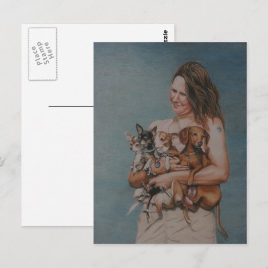 Mijn vier redt de Art Post Card Briefkaart (Voorkant / Achterkant)