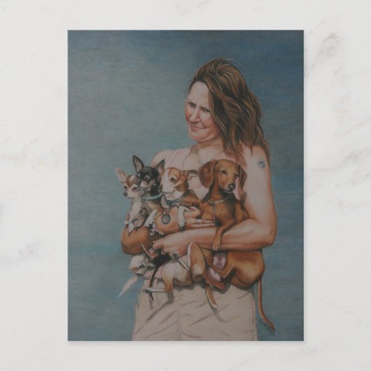 Mijn vier redt de Art Post Card Briefkaart (Voorkant)