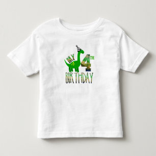 Mijn vierde verjaardag Dinosaur Party Kinder Shirts