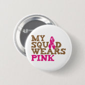 Mijn vierkant Draag Roze Ronde Button 5,7 Cm (Voorkant /achterkant)