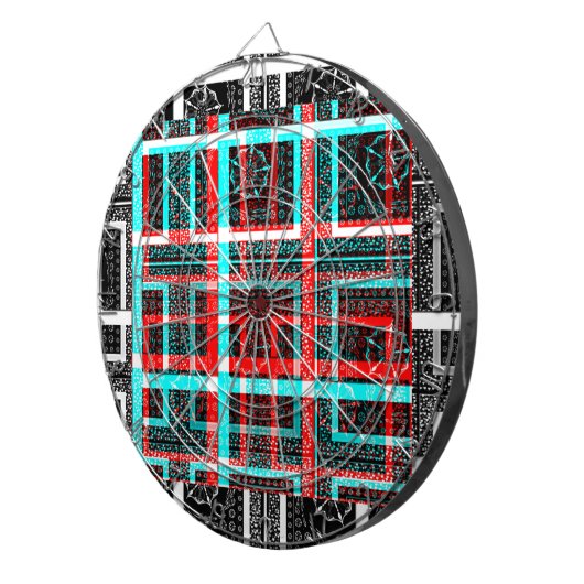 Mijn vierkant Maze-ontwerp Dartbord (Voorkant Rechts)