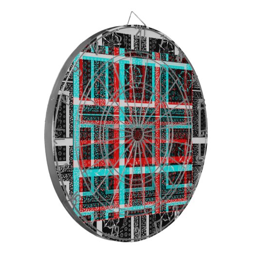Mijn vierkant Maze-ontwerp Dartbord (Voorkant Links)