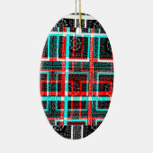 Mijn vierkant Maze-ontwerp Keramisch Ornament (Rechts)