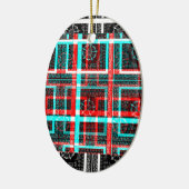 Mijn vierkant Maze-ontwerp Keramisch Ornament (Links)
