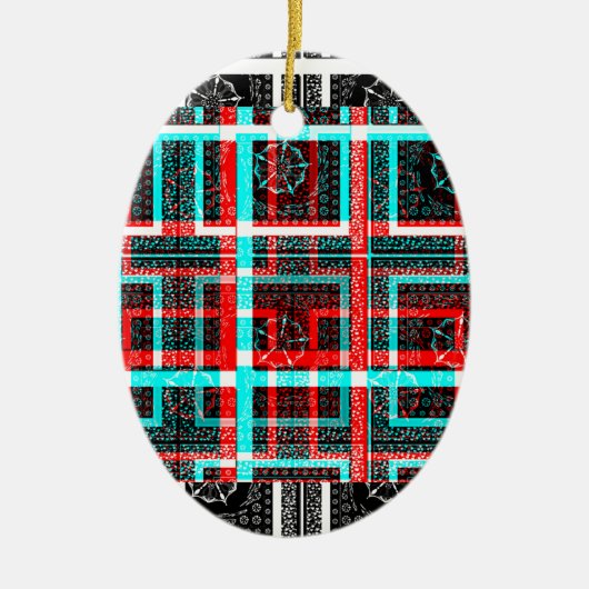 Mijn vierkant Maze-ontwerp Keramisch Ornament (Voorkant)
