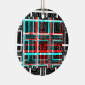 Mijn vierkant Maze-ontwerp Keramisch Ornament (Rechts)