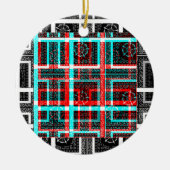 Mijn vierkant Maze-ontwerp Keramisch Ornament (Voorkant)