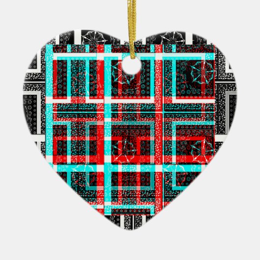 Mijn vierkant Maze-ontwerp Keramisch Ornament (Voorkant)