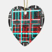 Mijn vierkant Maze-ontwerp Keramisch Ornament (Links)