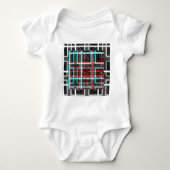 Mijn vierkant Maze-ontwerp Romper (Voorkant)