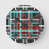 Mijn vierkant Maze-ontwerp Ronde Klok (Voorkant)