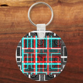 Mijn vierkant Maze-ontwerp Sleutelhanger (Voorkant)