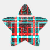 Mijn vierkant Maze-ontwerp Ster Sticker (Voorkant)