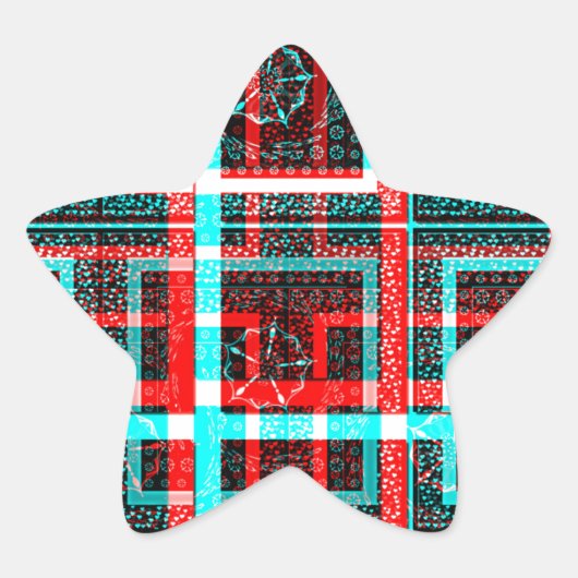 Mijn vierkant Maze-ontwerp Ster Sticker (Voorkant)