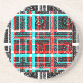 Mijn vierkant Maze-ontwerp Zandsteen Onderzetter (Voorkant)