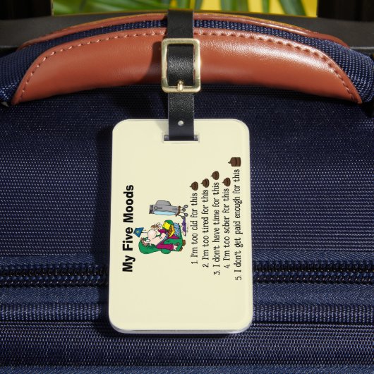 Mijn vijf humeuren bagagelabel (Voorkant Insitu 2)
