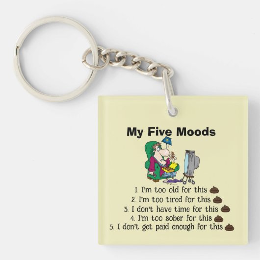 Mijn Vijf Moods Sleutelhanger (voorkant)
