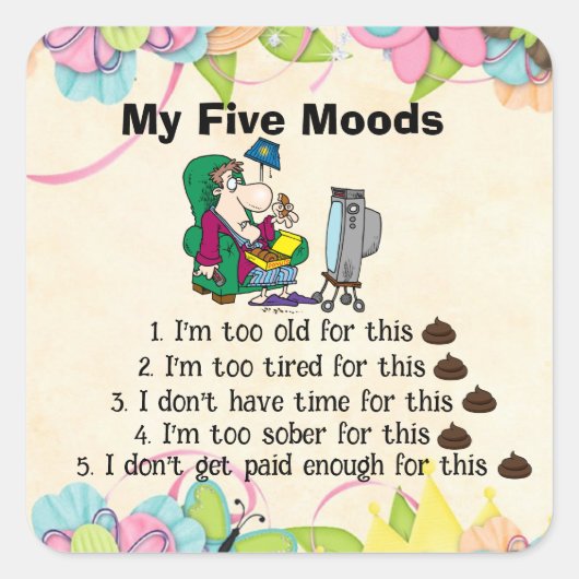 Mijn Vijf Moods Sticker (Voorkant)