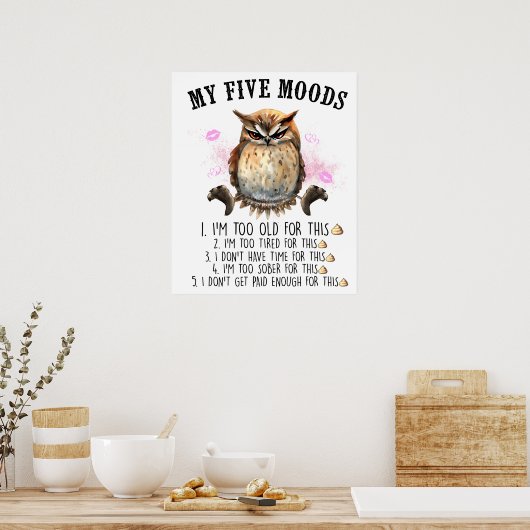 Mijn vijf stemmingen poster (Keuken)