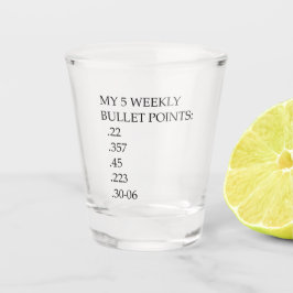 Mijn vijf wekelijkse bullet points - dubbel op de shot glas