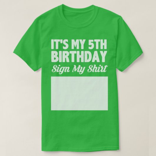 Mijn vijfde verjaardag is mijn shirt (Design voorkant)