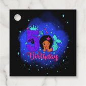 Mijn vijfde verjaardag Zeemeermaid Bedankjes Labels (Voorkant)