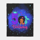 Mijn vijfde verjaardag Zeemeermaid Fleece Deken (Voorkant)