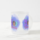 Mijn vijfde verjaardag Zeemeermaid Matglas Koffiemok (Voorkant rechts)