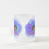 Mijn vijfde verjaardag Zeemeermaid Matglas Koffiemok (Voorkant links)